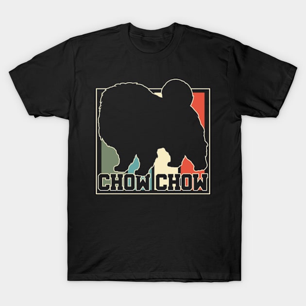 Chow Chow Dog Retro T-Shirt by KAWAIITEE